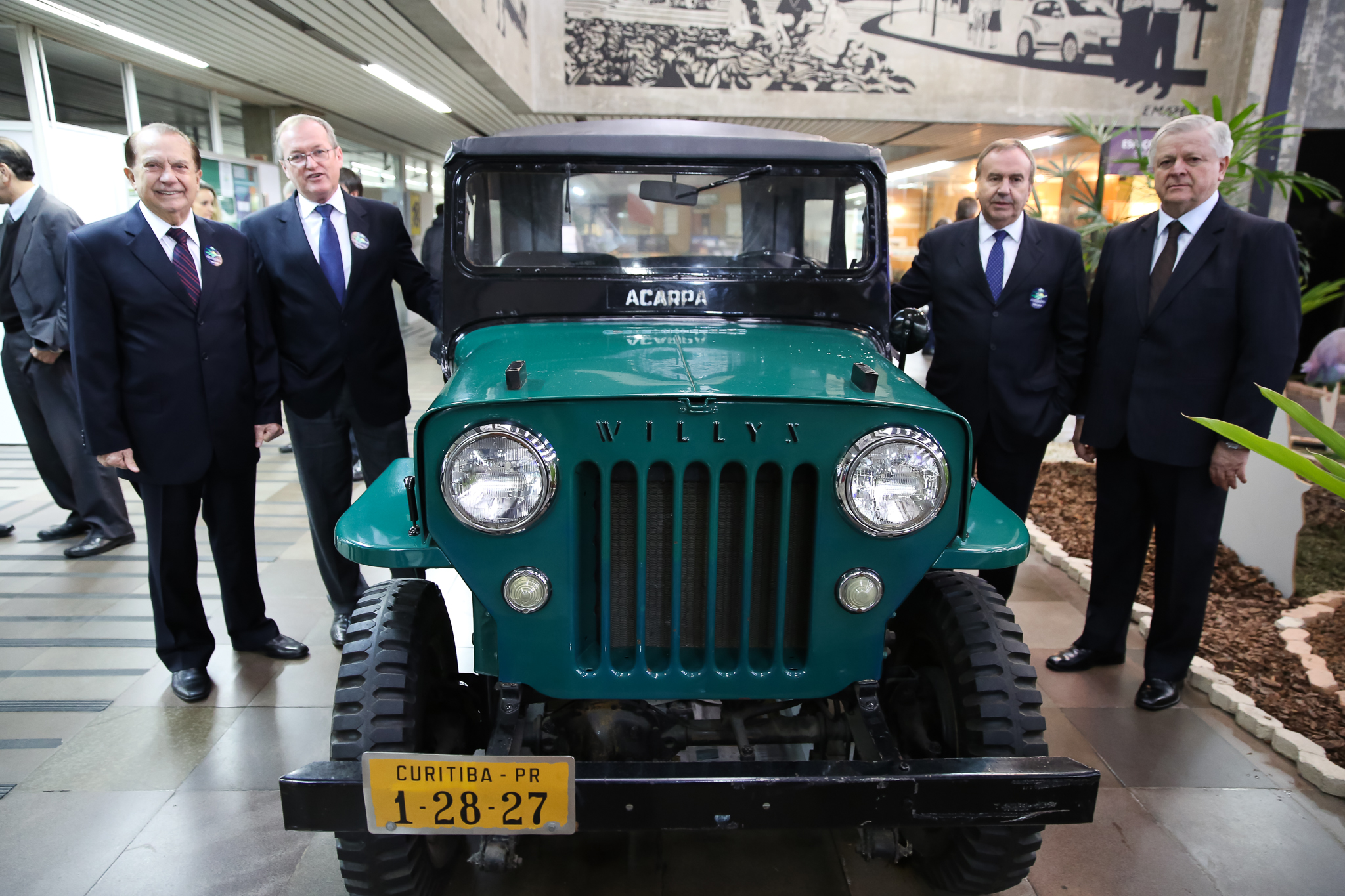 Gallassini, José Ricken, presidente da Ocepar, Irineu e Pitol na Emater em Curitiba. | Samuel Milleo/Ocepar