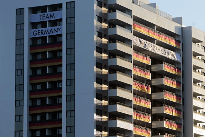 Prédio da delegação da Alemanha na Vila Olímpica. | Albari Rosa/Gazeta do Povo