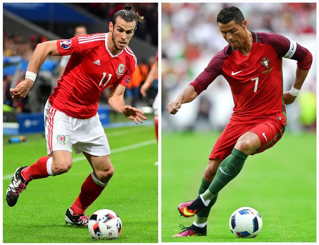 Gareth Bale e Cristiano Ronaldo: companheiros de Real Madrid vão medir forças pelas seleções na semifinal da Eurocopa.