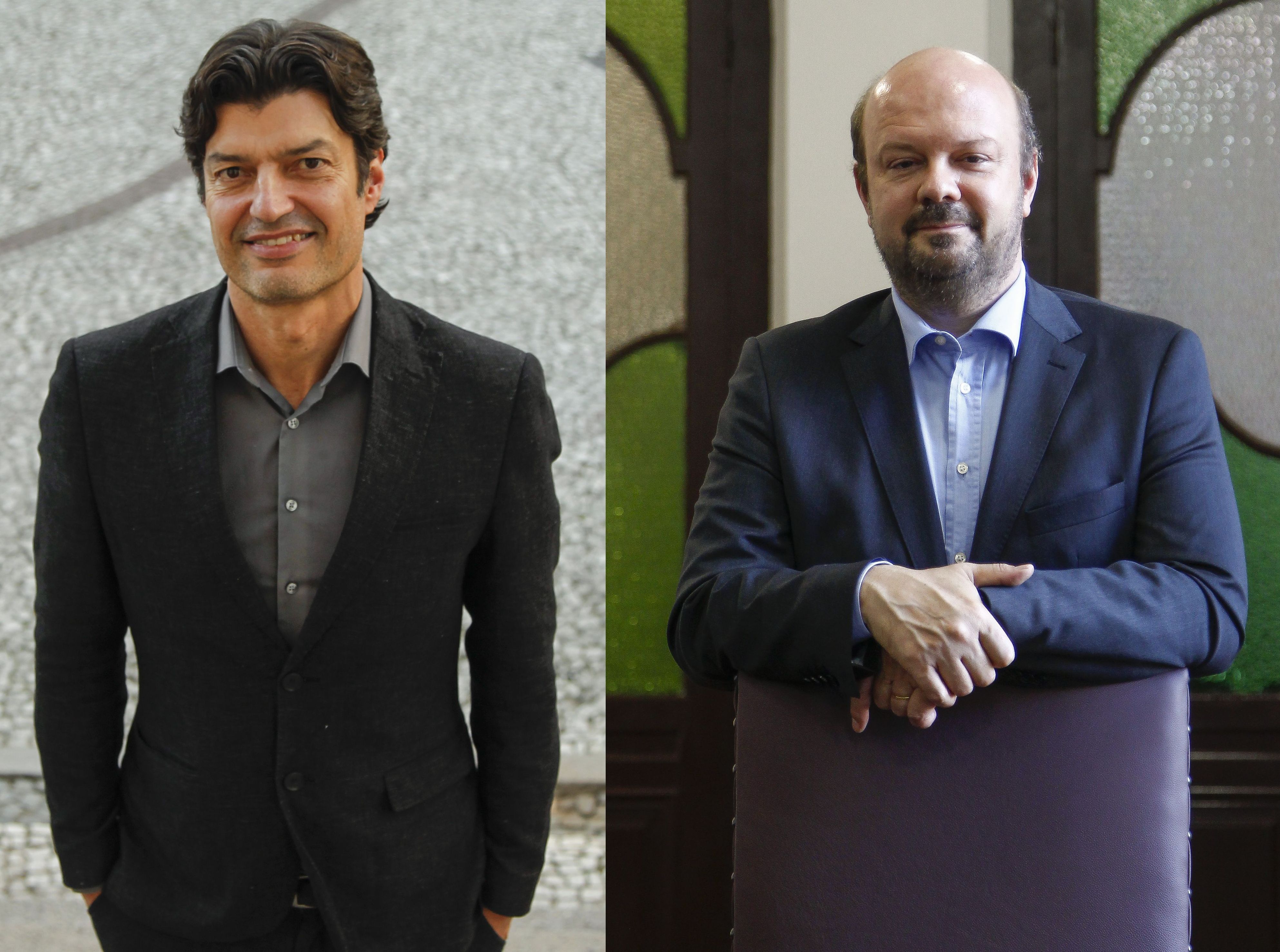 Candidatos a reitor da UFPR: Marcos Sunye, chefe do setor de Ciências Exatas, e Ricardo Marcelo Fonseca, chefe do setor de Ciências Jurídicas | Daniel Castellano/Gazeta do Povo