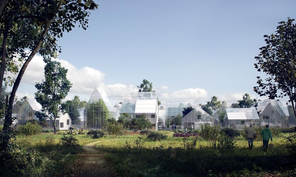 A construção da vila para 100 casas está em processo de licenciamento e deverá começar ainda neste verão europeu. | Divulgação/Effekt architects