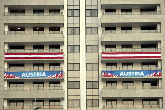 Prédio da delegação da Áustria. | Albari Rosa/Gazeta do Povo