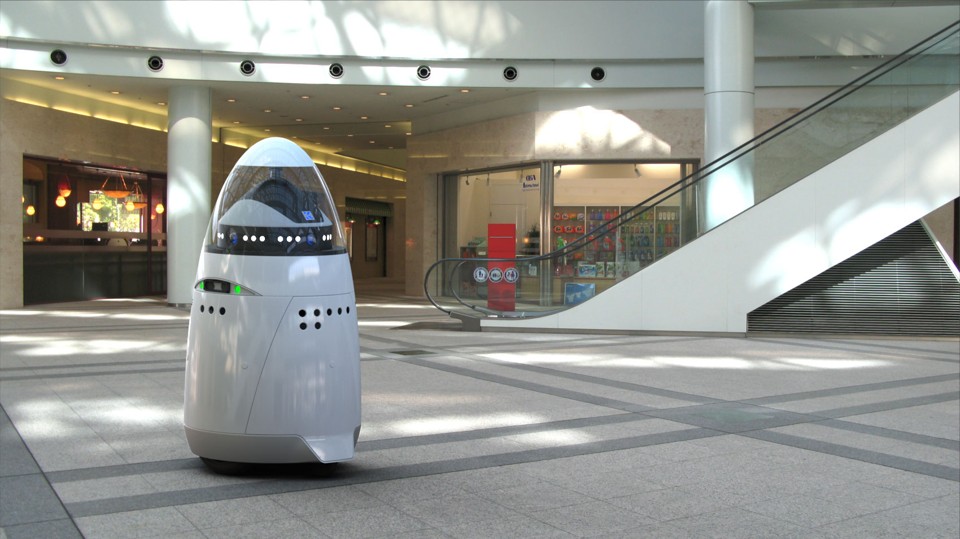Modelo K5, da Knightscope, vinha sendo usado na segurança do Stanford Shopping Center há um ano | Divulgação/Knightscope
