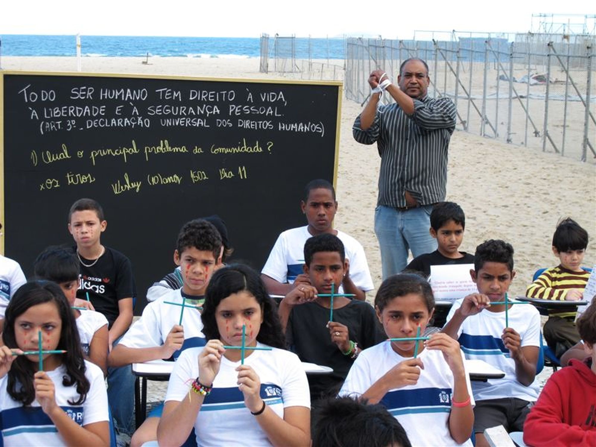 Protesto organizado pela ONG Rio da Paz contra o assassinato de jovens | Divulgação/ONG Rio da Paz