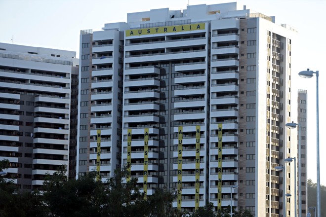 Prédio da delegação da Austrália, pivô da crise na Vila Olímpica da Rio-2016. | Albari Rosa/Gazeta do Povo