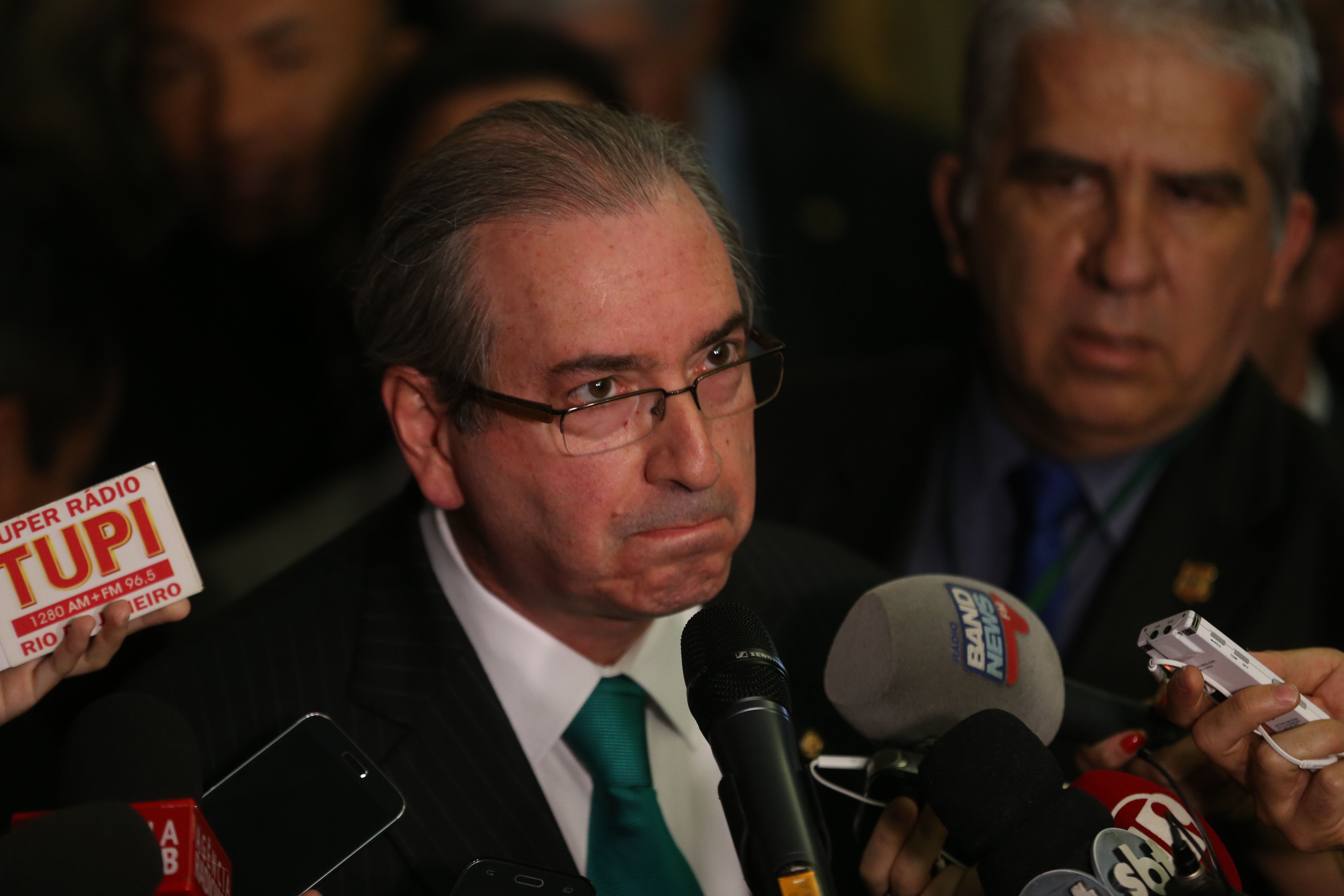 Cunha chorou durante entrevista em que anunciou a sua renúncia | Alan Marques/Folhapress