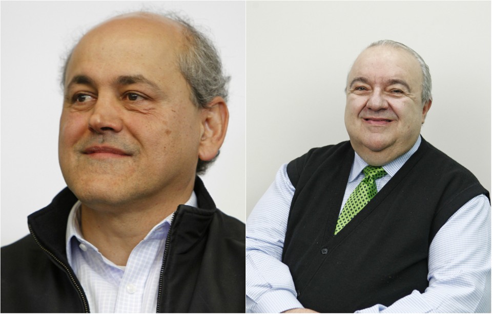 Gustavo Fruet (à esq.) e Rafael Greca - dois dos principais candidatos à prefeitura de Curitiba | Montagem/Antônio More/Gazeta do Povo
