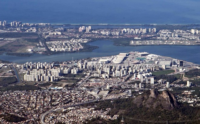 Vista aérea do Parque Olímpico da Barra da Tijuca, o coração da Rio-2016. | Albari Rosa/Gazeta do Povo