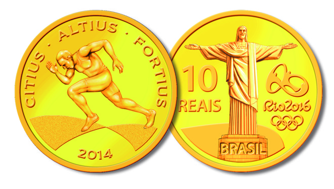 Moeda de ouro: 100 metros rasos. Preço de venda: R$1.180,00 | 