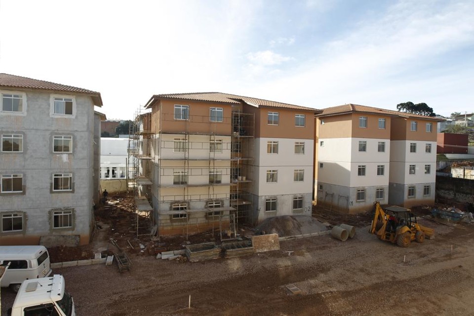 Obras do programa Minha Casa Minha Vida  no Residencial Esperança, em Curitiba, no bairro Parolin. | Antônio More/Gazeta do Povo/Arquivo
