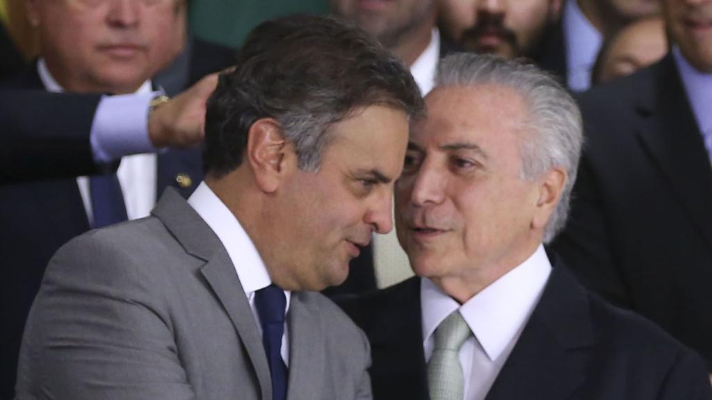Aécio Neves e Michel Temer se encontraram para conversar sobre a eleição em São Paulo. | Valter Campanato/Agência Brasil