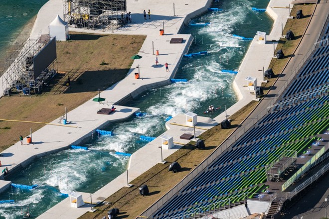 Detalhe do Estádio de Canoagem Slalom | YASUYOSHI CHIBA/AFP