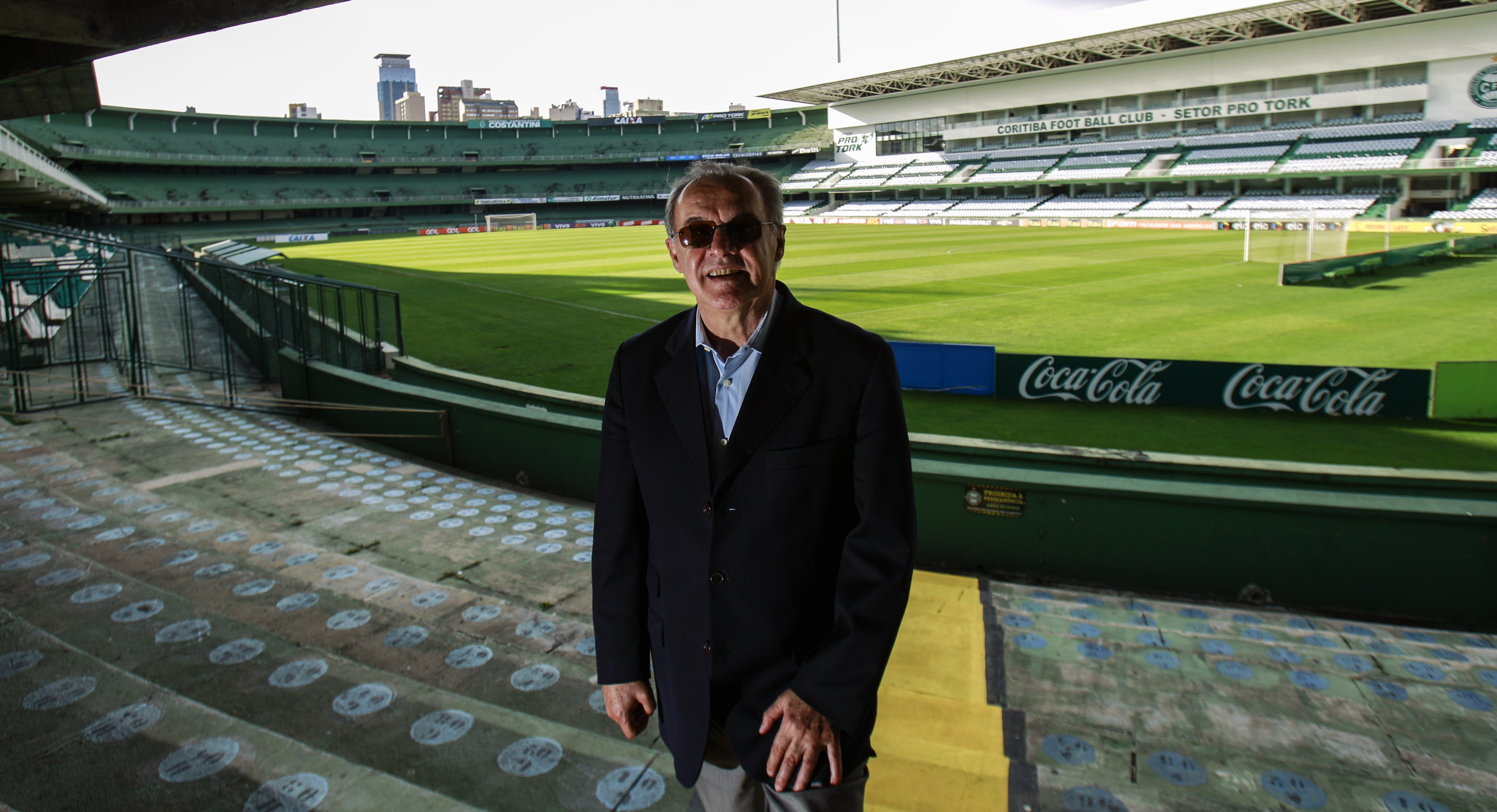 Alceni Guerra no Couto Pereira: “Nenhum centavo dos atuais recursos do clube irá para a construção de estádio”. | Daniel Castellano/Gazeta do Povo