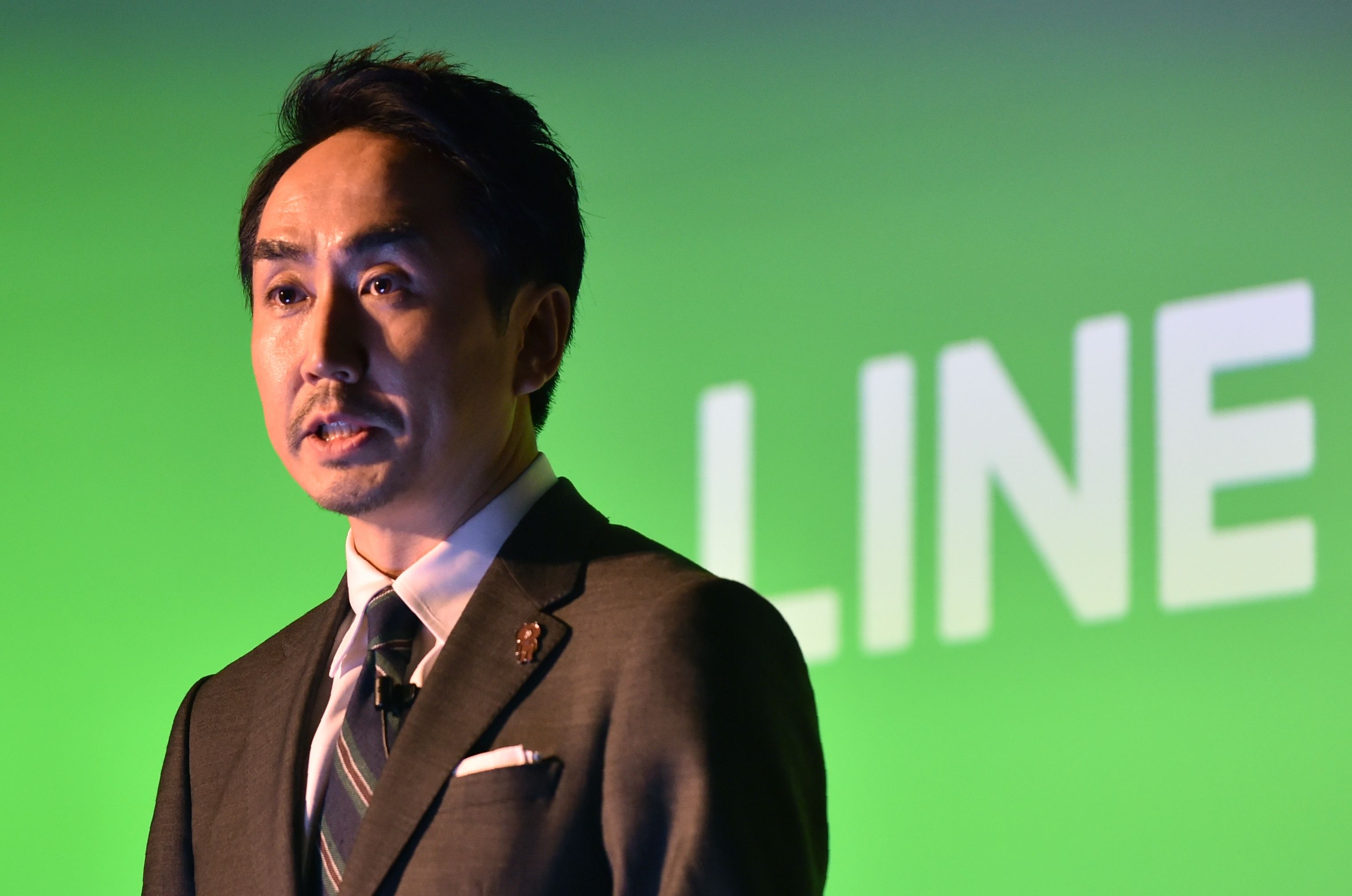 Takeshi Idezawa , CEO do Line | KAZUHIRO NOGI/AFP