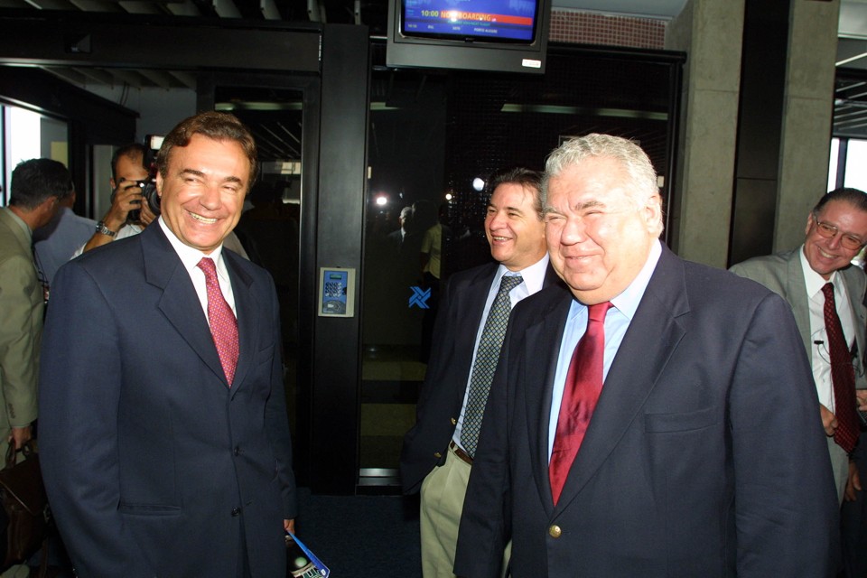 Alvaro e Lerner em foto de 2002: anos de oposição no Paraná. | Pedro Serápio/Gazeta do Povo