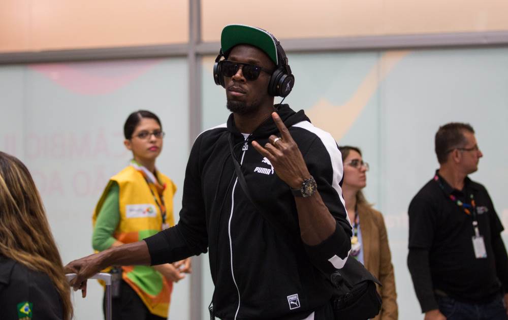 O jamaicano Bolt já está no Rio para a Olimpíada | Gabriel Nascimento/Rio 2016