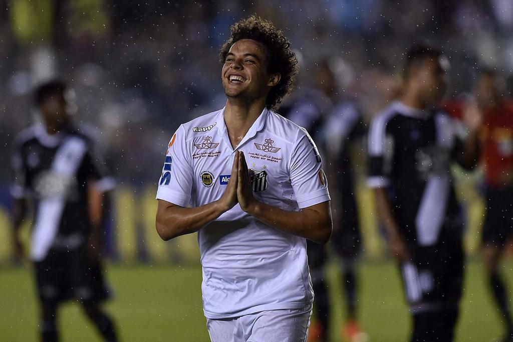 Victor Ferraz abriu o placar para o santos na Vila. | Ivan Storti/Santos FC