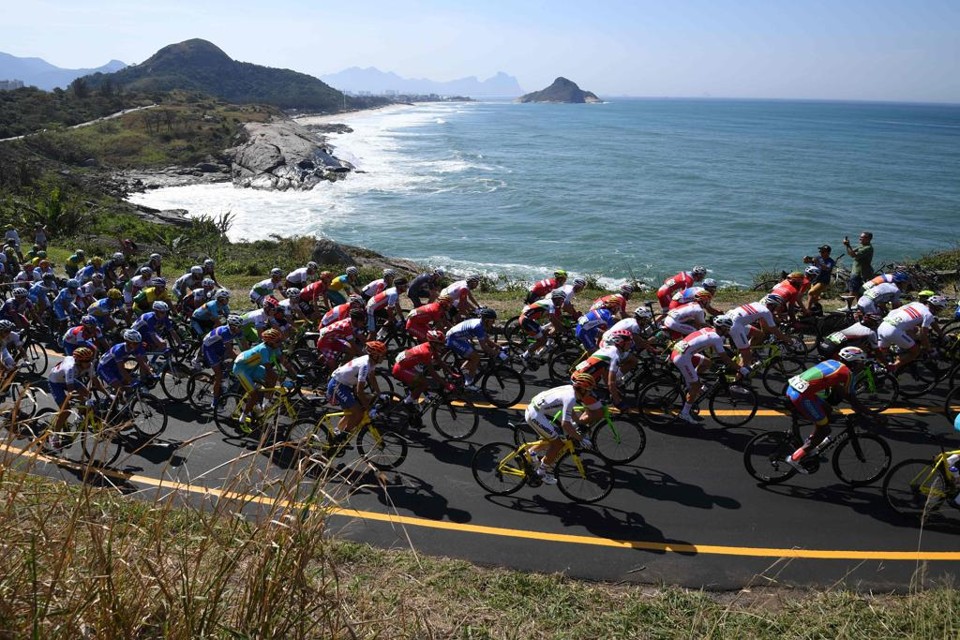 Bela paisagem durante a prova de ciclismo de estrada da Rio-2016. | ERIC FEFERBERG/AFP