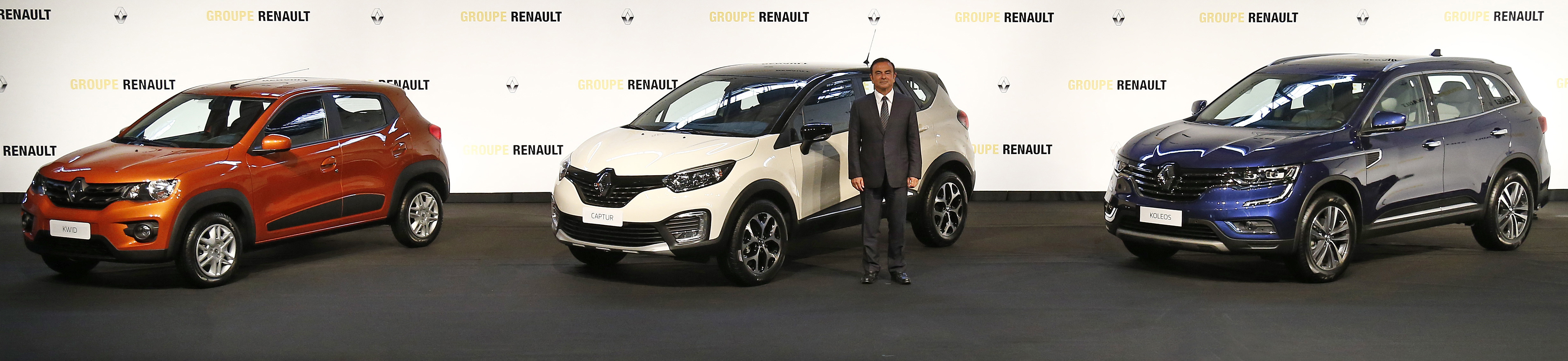 O presidente da Aliança Mundial Renault-Nissan, Carlos Ghosn, que anunciou ontem, em São José dos Pinhais, que a Renault vai ampliar sua linha de SUVs no Brasil com a chegada dos modelos Captur , Kwid e Novo Koleos. O anúncio ocorreu durante visita ao complexo Ayrton Senna, onde o Captur será fabricado. Apenas o Novo Koleos será importado. | Rodolfo BUHRER/