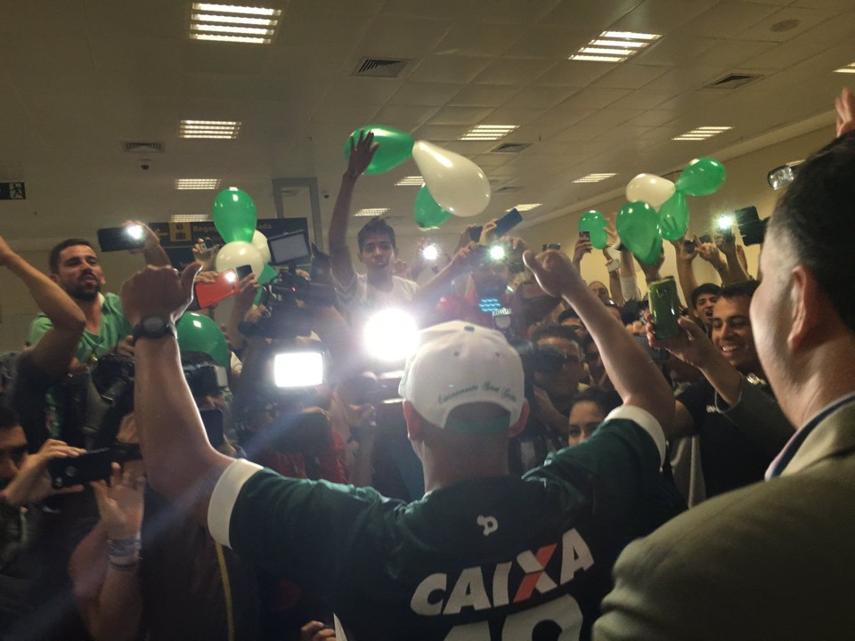 Walter recepcionado em Goiânia. | /Divulgação Goiás