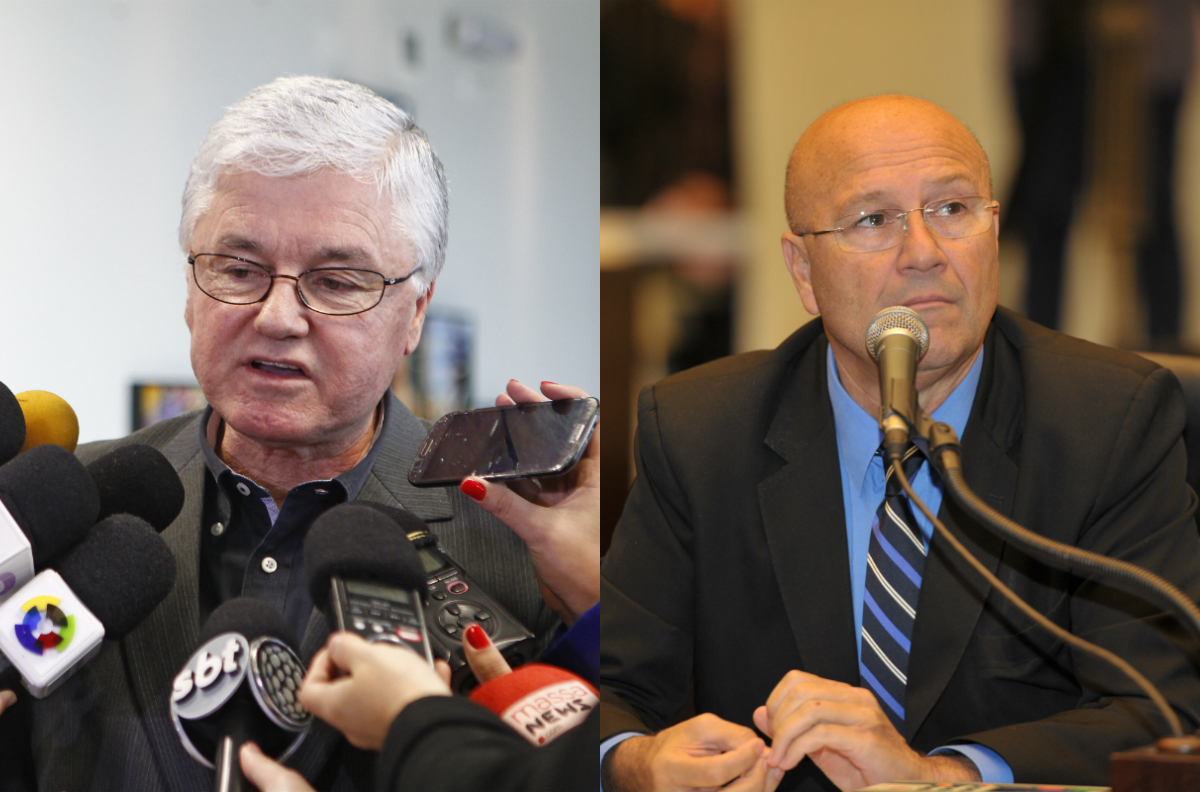 O chefe da Casa Civil, Valdir Rossoni (à esq.) e o líder do governo na Assembleia, deputado Luiz Claudio Romanelli | Montagem: Antônio More/Gazeta do Povo e Sandro Nascimento/Alep