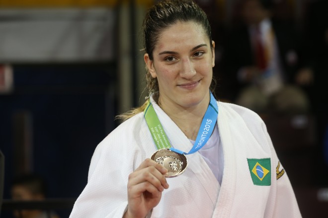 Mayra Aguiar, esperança de pódio do Brasil, é sargento da Marinha. | Sergio Dutti/Exemplus/COB