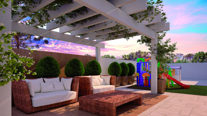 Lumiére Condominium contará com praças recreativas e espaços de relaxamento. | Divulgação