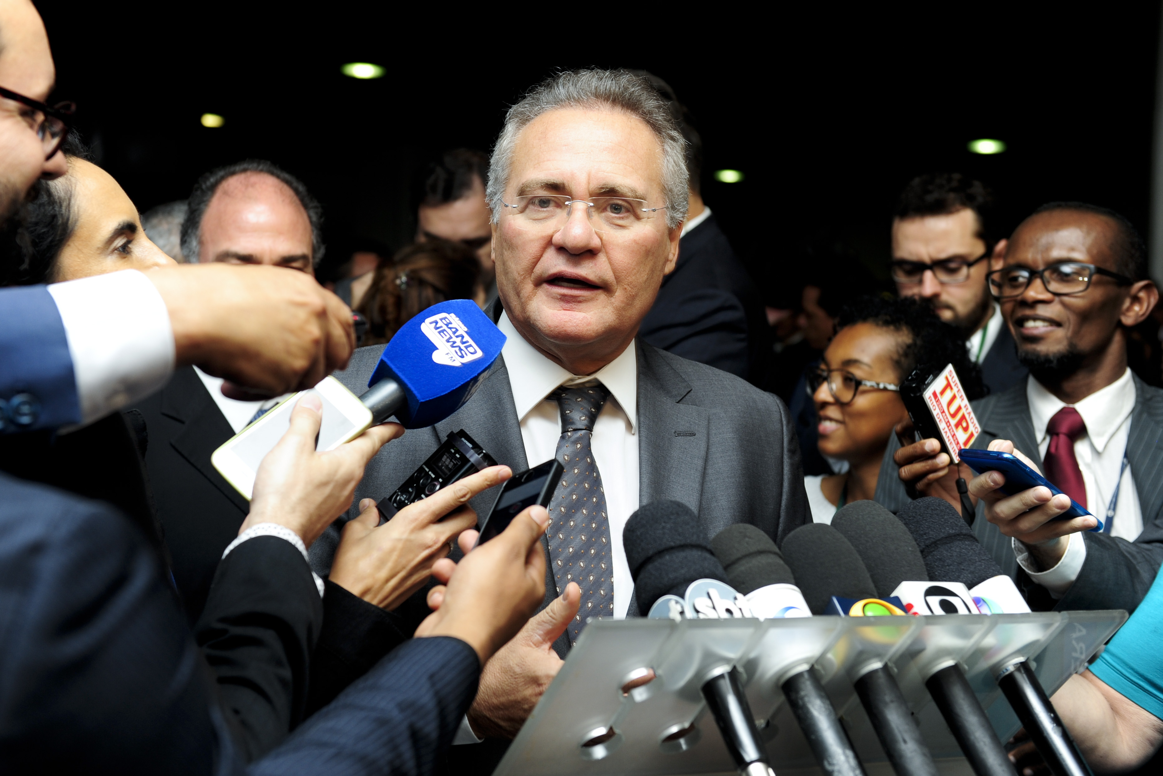 Renan dá entrevista coletiva após a divulgação da carta de Dilma | Jonas Pereira/Agência Senado