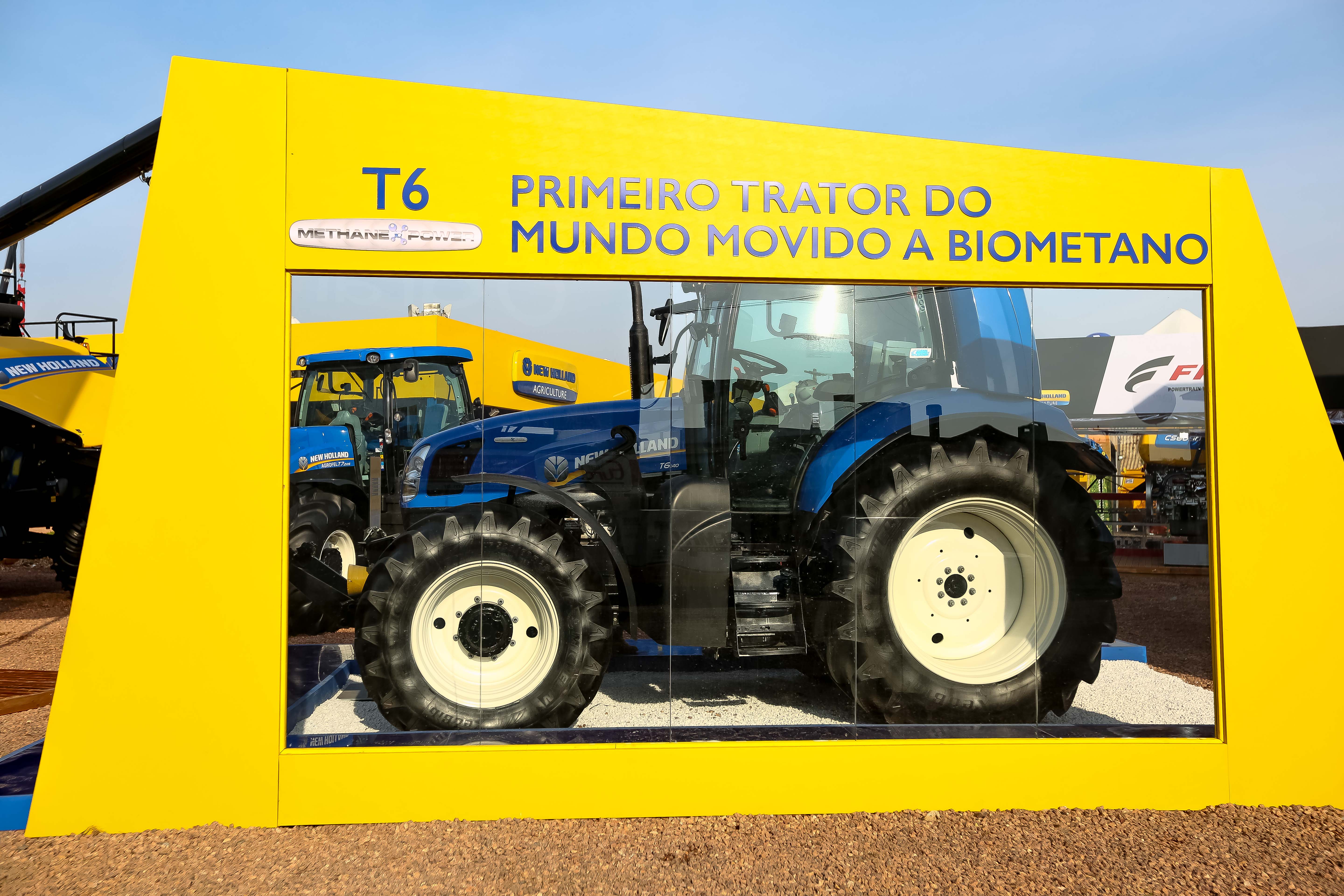 Trator movido a biometano foi lançando durante a 39ª Expointer. | Marcos Nagelstein/Divulgação