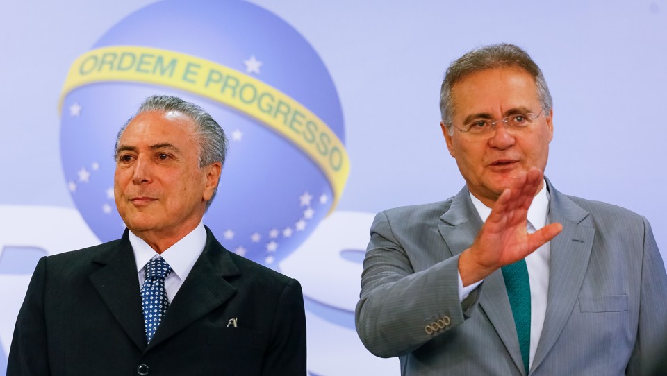 Temer e Renan: voto pró-impeachment para evitar “desconfianças”. | Marcos Correa/PR