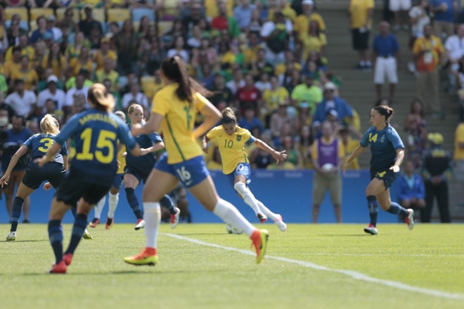 Brasil dominou a partida durante todo o tempo regulamentar e prorrogação | Albari Rosa /Gazeta do Povo