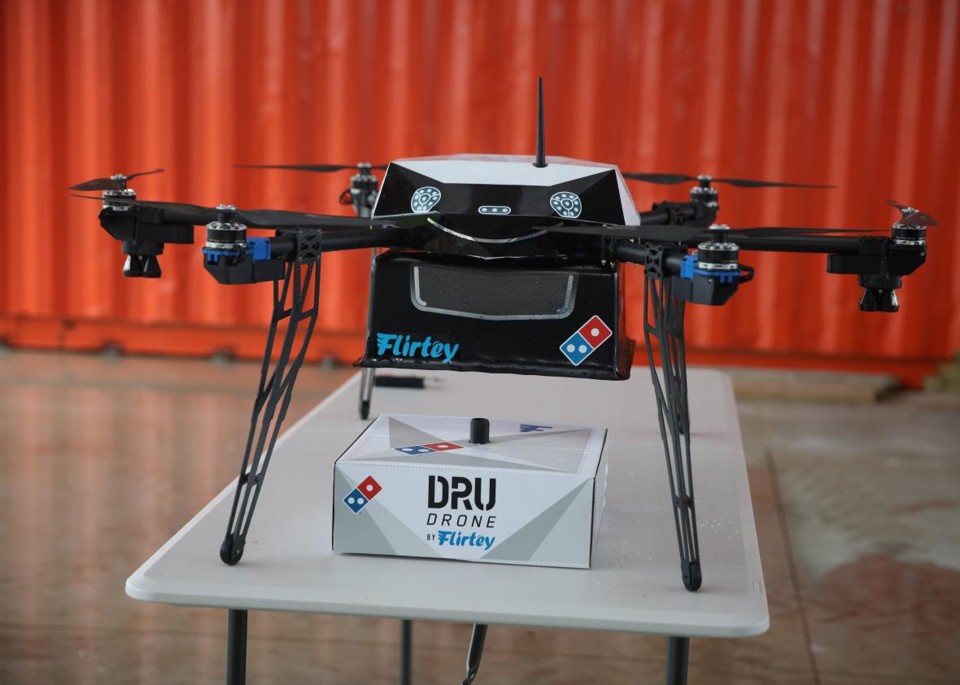 Entregas serão feitas em parceria com a companhia de delivery Flirtey | Divulgação/Domino’s