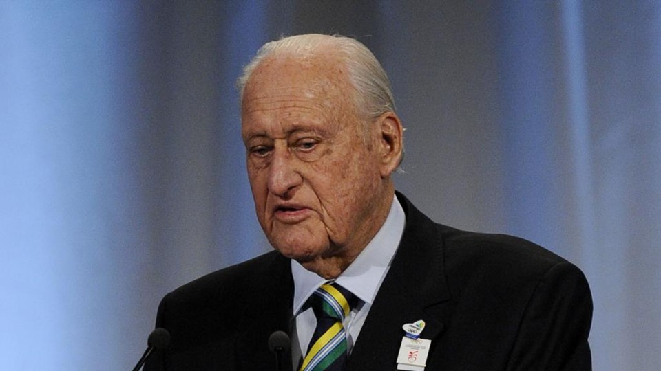 João Havelange, presidente da Fifa entre 1974 e 1998, morreu nesta terça-feira aos 100 anos. | OLIVIER MORIN/AFP