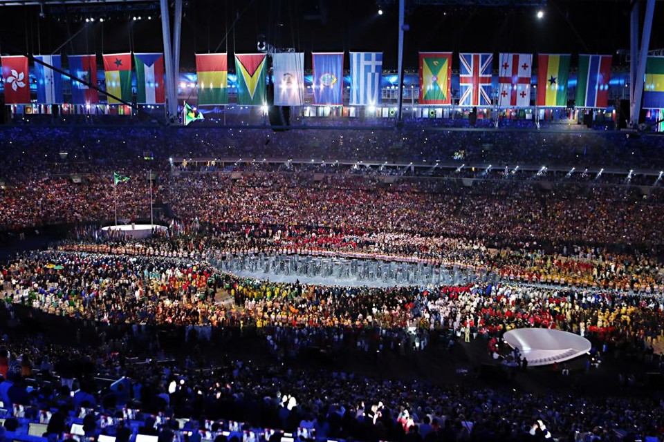 Imagem do Maracanâ durante a abertura da Olimpíada 2016. Participação ativa do público. | Albari Rosa/Gazeta do Povo