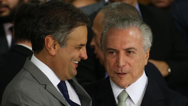 Senador Aécio Neves foi um dos principais interlocutores do PSDB junto ao presidente interino Michel Temer. | Marcello Casal Jr/Agência Brasil