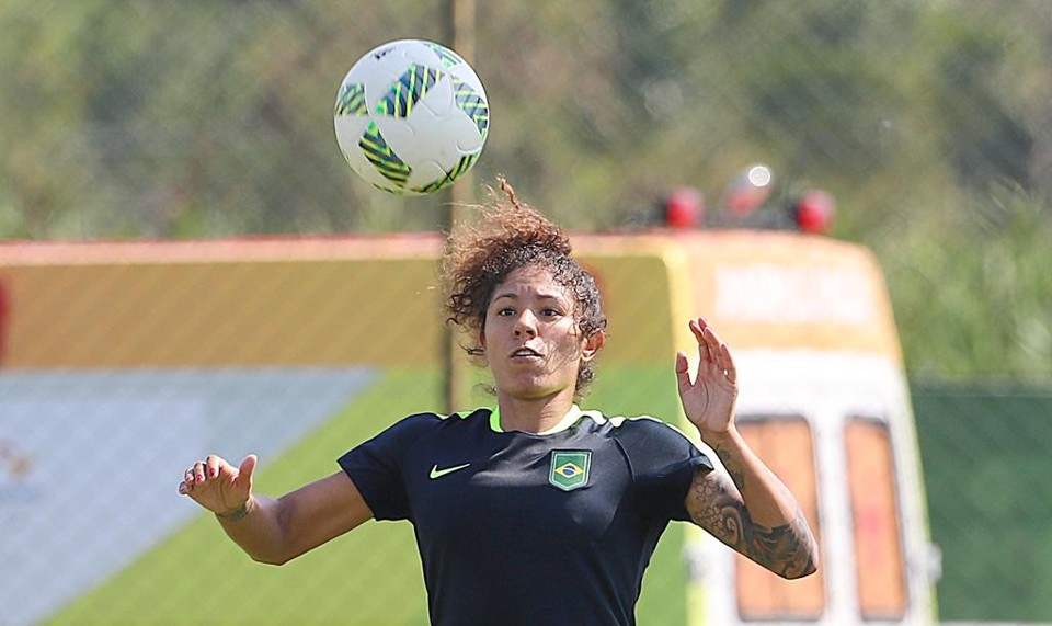Cristiane, que sofreu lesão na partida contra a Suécia na primeira fase, ainda é dúvida | Ricardo Stuckert/CBF