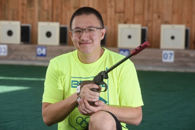 Felipe Wu, campeão de duas etapas da Copa do Mundo de tiro esportivo em 2016, é sargento do Exército. | Saulo Cruz/Exemplus/COB/Saulo Cruz/Exemplus/COB