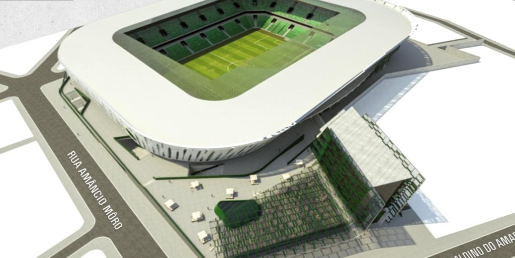 Imagem do projeto do novo Couto Pereira elaborado por Daniel Fernandes, arquiteto que comandou a reforma do Maracanã | Antônio More/Gazeta do Povo