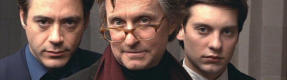 Robert Downey Jr., Michael Douglas e Tobey Maguire, no filme “Garotos Incríveis”. | Divulgação