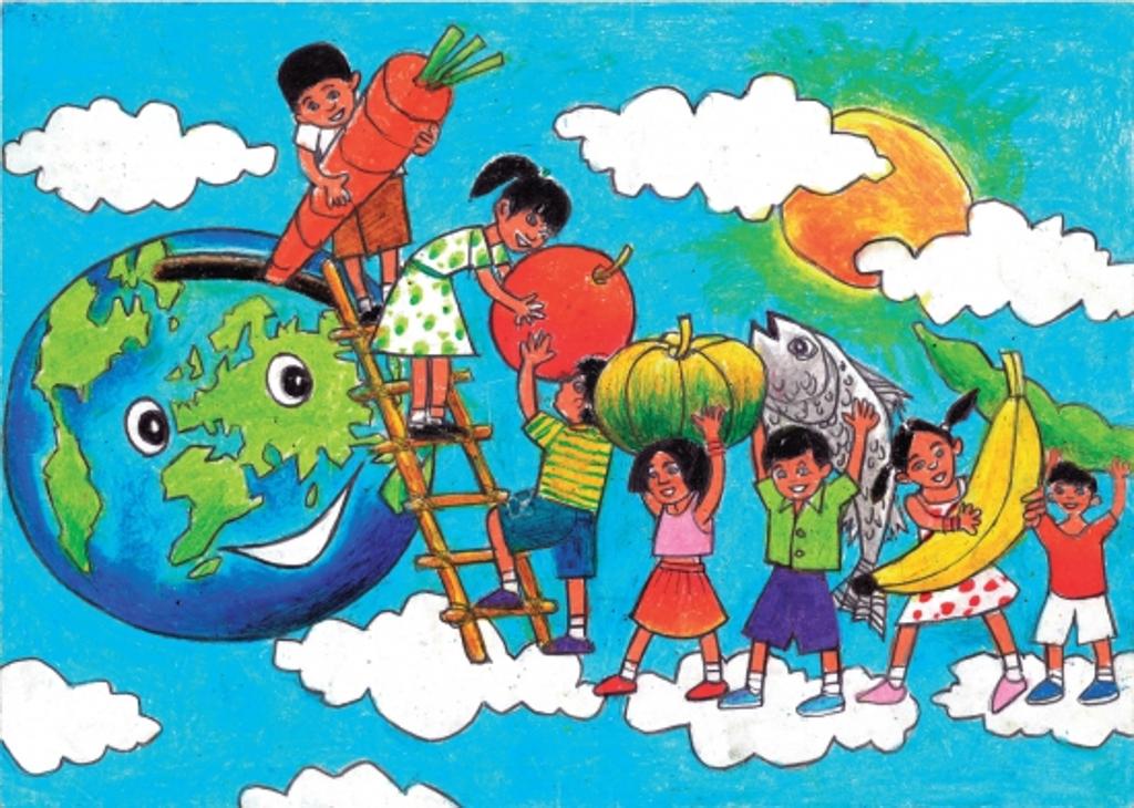 A intenção da FAO é que as crianças pensem sobre como as mudanças climáticas tornam ainda mais difíceis o desafio de alimentar o mundo | Reprodução/FAO