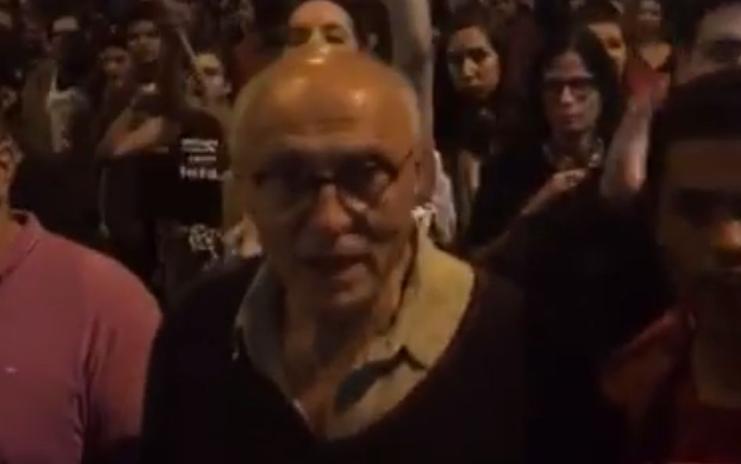 Suplicy fez vários vídeos de sua participação no ato Fora Temer, em São Paulo | Reprodução/Facebook