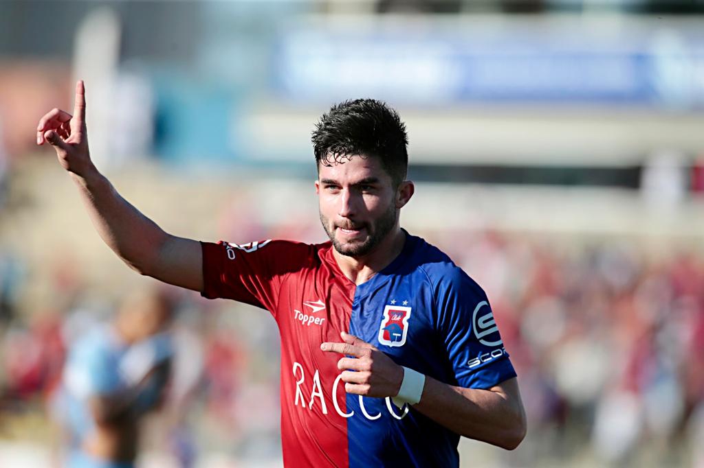 Guilherme Queiroz comemora primeiro gol do Tricolor. | Albari Rosa/Gazeta do Povo/