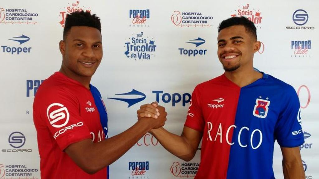 Wellington Reis (esq) e Lucas Taylor (dir) foram anunciados pelo Paraná. | Divulgação/Paraná Clube