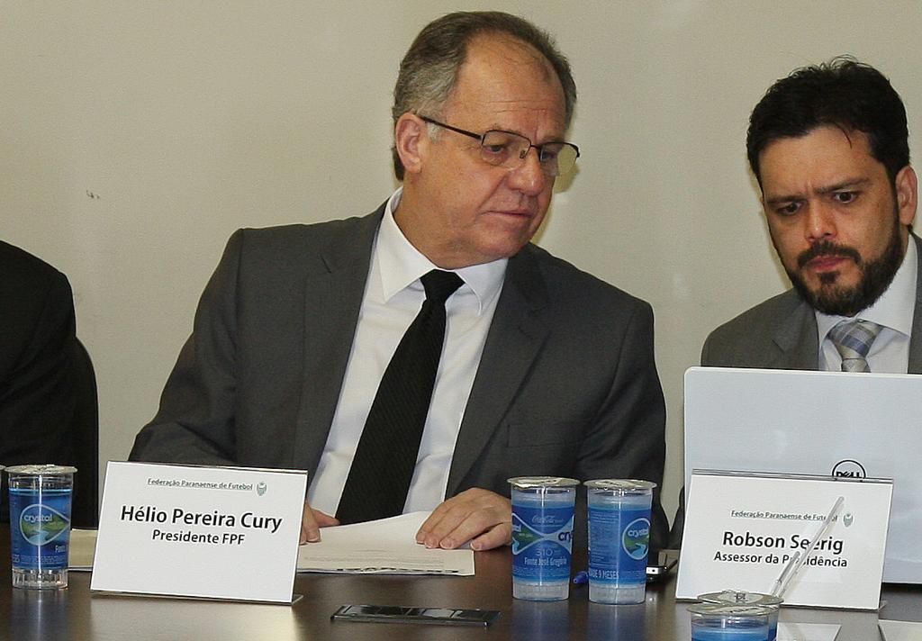 Cury durante o arbitral da FPF: mudança de postura na relação com a Primeira Liga. | Aniele Nascimento/Gazeta do Povo