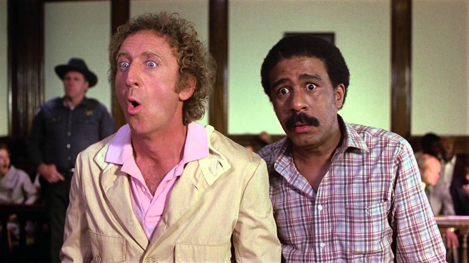 Gene Wilder e Richard Pryor em “Loucos de Dar Nó”, segundo dos quatro filmes que fizeram juntos | Divulgação/