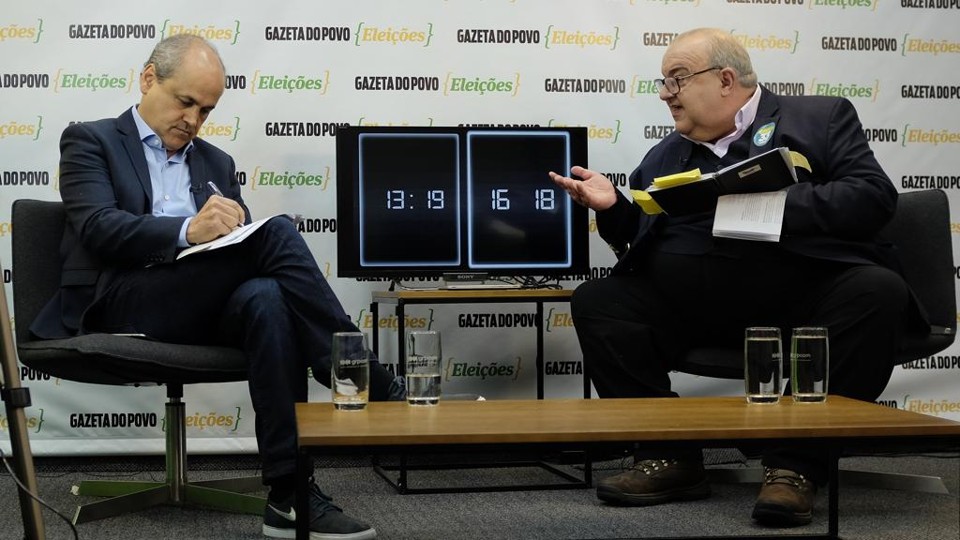 Gustavo Fruet e Rafael Greca foram os primeiros candidatos a participarem de debate na Gazeta do Povo. | Henry Milleo/Gazeta