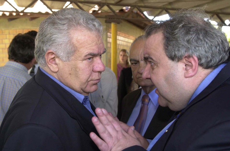 Lerner (à esq.) e Greca - aliados em 2001 | Arquivo/Gazeta do Povo