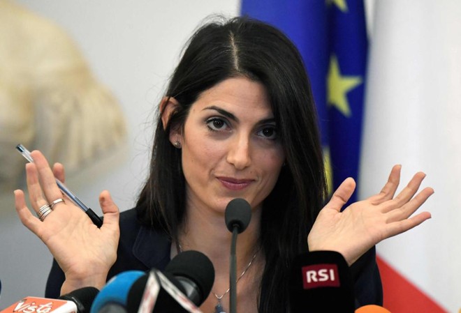 Virginia Raggi, prefeita de Roma. | TIZIANA FABI/AFP