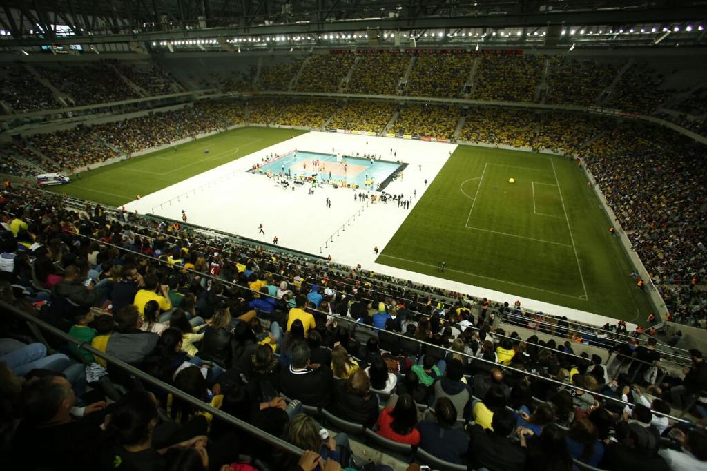 Arena recebeu quase 34 mil pessoas no duelo entre Brasil e Portugal. | Marcelo Andrade/Gazeta do Povo