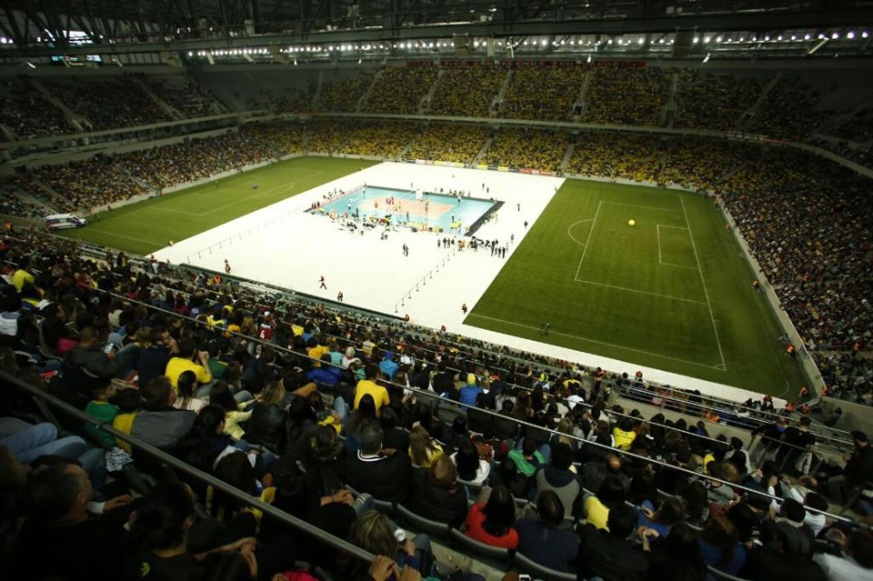 Arena recebeu quase 34 mil pessoas no duelo entre Brasil e Portugal. | Marcelo Andrade/Gazeta do Povo
